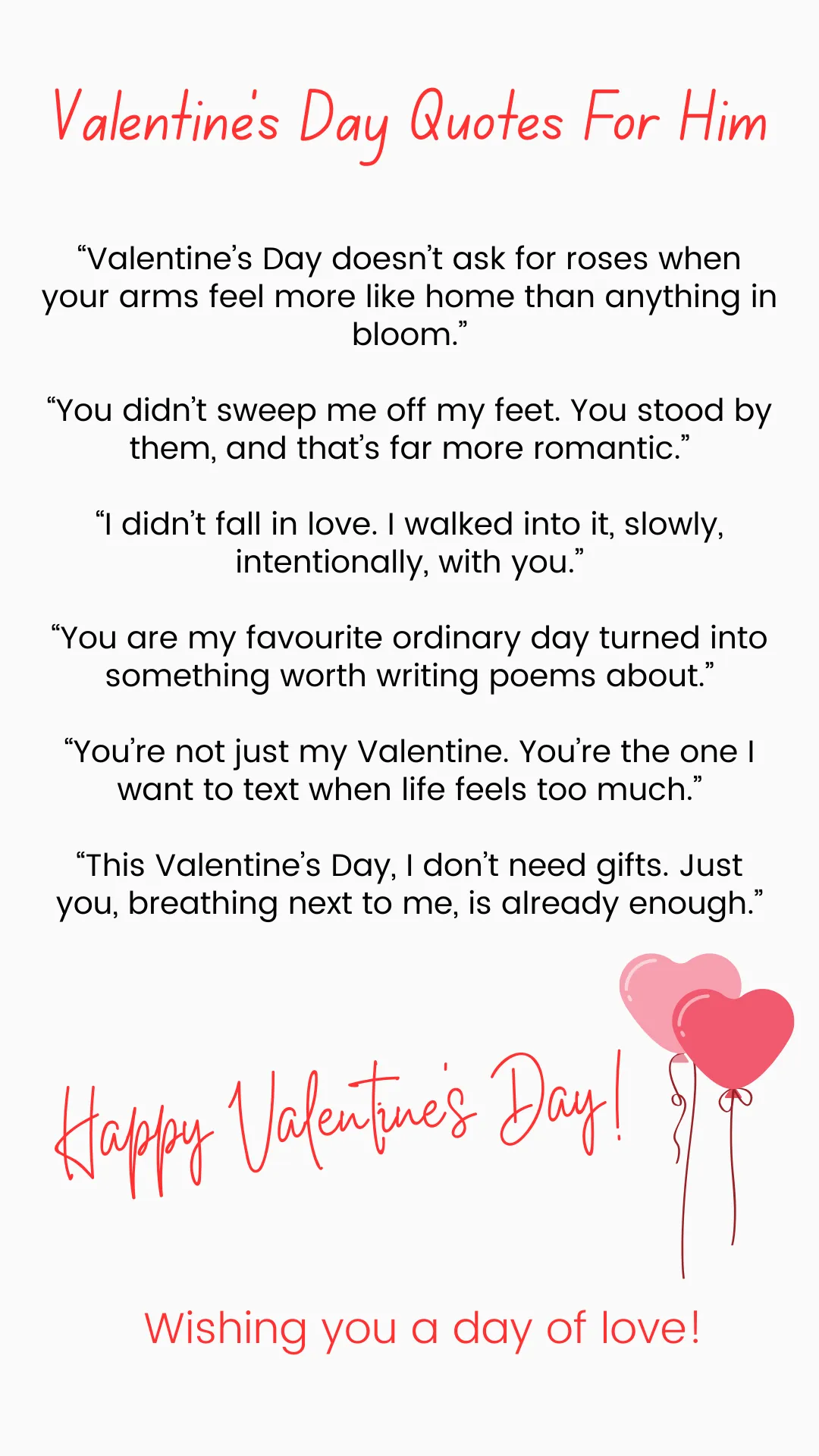 60 Valentine's Day Quotes For Him To Make Him Fall in Love Image with 6 Written Romantic Valentine's Day Quotes For Him